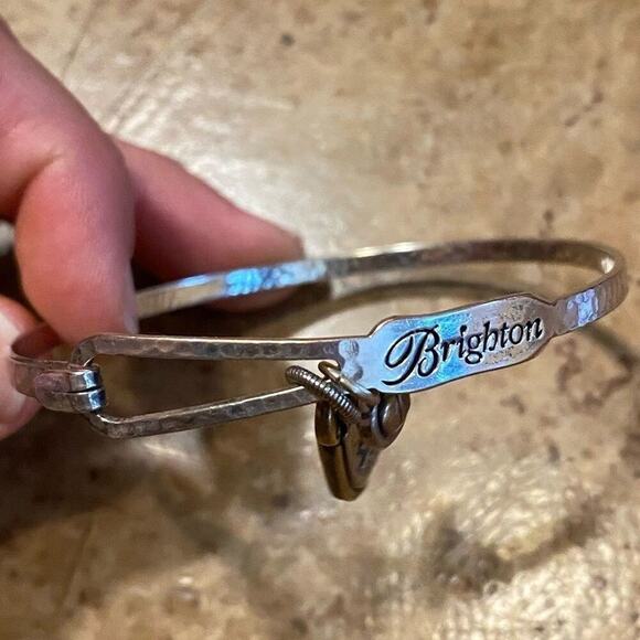 Brighton Art & Soul "Joy to the World" Charm Silver Plated Bangle‎ Bracel… - Picture 6 of 9